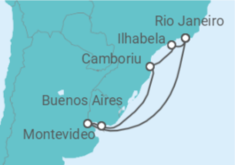 Itinerario della crociera Brasile, Uruguay, Argentina - Costa Crociere