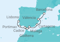 Itinerario della crociera Spagna, Gibilterra, Portogallo - Oceania Cruises