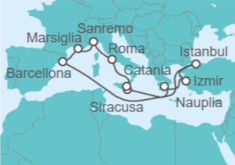 Itinerario della crociera Grecia, Turchia, Spagna, Francia, Italia - Costa Crociere