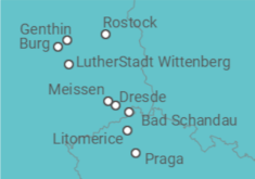 Itinerario della crociera Da Praga (Rep. Checa) a Berlin (Alemania) - CroisiEurope