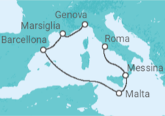 Itinerario della crociera Italia, Malta, Spagna, Francia - MSC Crociere