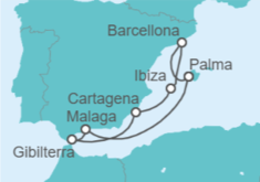 Itinerario della crociera Spagna, Gibilterra - AIDA