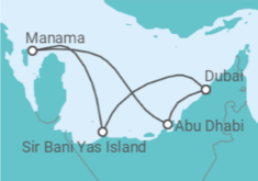 Itinerario della crociera Emirati Arabi - AIDA