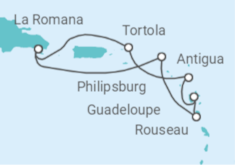 Itinerario della crociera Sint Maarten, Guadalupa, Antigua E Barbuda, Isole Vergini britanniche - Costa Crociere