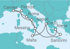 Itinerario della crociera Grecia, Malta, Italia, Francia - NCL Norwegian Cruise Line