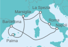 Itinerario della crociera Italia, Spagna, Francia - Royal Caribbean