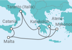 Itinerario della crociera Grecia, Malta, Italia - Costa Crociere