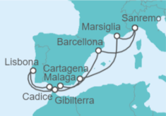 Itinerario della crociera Spagna, Portogallo, Gibilterra, Francia - Costa Crociere