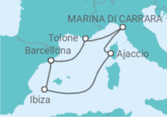 Itinerario della crociera Francia, Spagna - Virgin Voyages