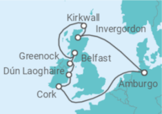 Itinerario della crociera Irlanda, Regno Unito - Con volo - MSC Crociere