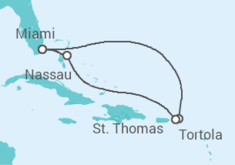 Itinerario della crociera Isole Vergini britanniche, Isole Vergini statunitensi, Bahamas - Oceania Cruises