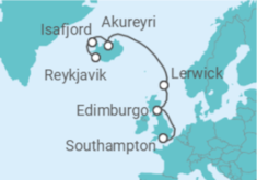 Itinerario della crociera Crociera Islanda e Regno Unito + soggiorno a Reykjavik - NCL Norwegian Cruise Line