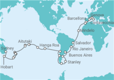 Itinerario della crociera Giro del Mondo - MSC Crociere