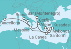 Itinerario della crociera Da Civitavecchia a Barcellona - Princess Cruises
