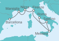 Itinerario della crociera Francia, Italia - NCL Norwegian Cruise Line