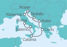 Itinerario della crociera Italia, Grecia, Montenegro, Croazia, Slovenia - NCL Norwegian Cruise Line