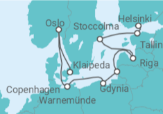Itinerario della crociera Norvegia, Germania, Polonia, Lituania, Lettonia, Svezia, Estonia - NCL Norwegian Cruise Line
