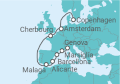 Itinerario della crociera Olanda, Francia, Spagna - MSC Crociere