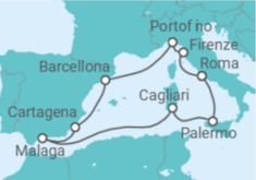 Itinerario della crociera Italia, Spagna - Celebrity Cruises