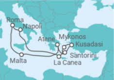 Itinerario della crociera Italia, Grecia, Turchia, Malta - Celebrity Cruises