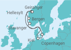 Itinerario della crociera Danimarca, Norvegia - Costa Crociere