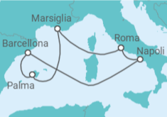 Itinerario della crociera Italia, Spagna, Francia - Royal Caribbean