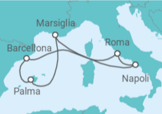 Itinerario della crociera Italia, Francia, Spagna - Royal Caribbean