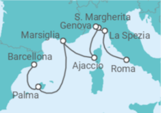 Itinerario della crociera Spagna, Francia, Italia - Princess Cruises
