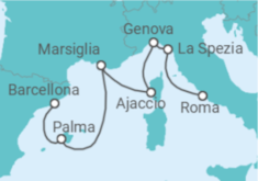 Itinerario della crociera Spagna, Francia, Italia - Princess Cruises