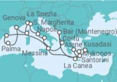 Itinerario della crociera Spagna, Francia, Italia, Grecia, Turchia - Princess Cruises
