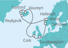 Itinerario della crociera Irlanda, Islanda, Norvegia - Con volo - MSC Crociere