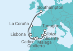 Itinerario della crociera Spagna, Gibilterra, Portogallo - Con volo - MSC Crociere