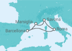 Itinerario della crociera Italia, Francia, Spagna - Costa Crociere