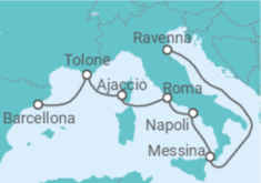 Itinerario della crociera Francia, Italia - Royal Caribbean
