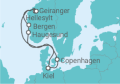 Itinerario della crociera Danimarca, Norvegia - Costa Crociere