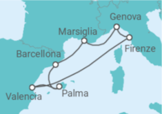 Itinerario della crociera Italia, Spagna - MSC Crociere