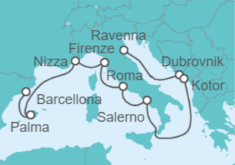 Itinerario della crociera Croazia, Montenegro, Italia, Francia, Spagna - NCL Norwegian Cruise Line