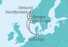 Itinerario della crociera Norvegia - AIDA