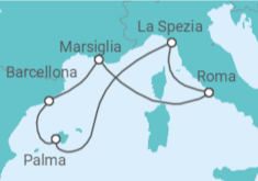Itinerario della crociera Francia, Spagna, Italia - Royal Caribbean