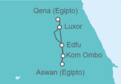 Itinerario della crociera Egitto - AmaWaterways