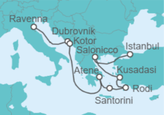 Itinerario della crociera Croazia, Montenegro, Grecia, Turchia - NCL Norwegian Cruise Line