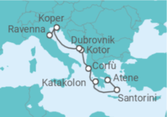 Itinerario della crociera Grecia, Montenegro, Croazia, Slovenia - NCL Norwegian Cruise Line
