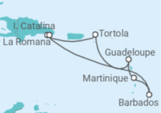 Itinerario della crociera Barbados, Martinica, Guadalupa, Isole Vergini britanniche - Con volo - MSC Crociere