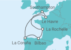 Itinerario della crociera Spagna, Francia - Con volo - MSC Crociere