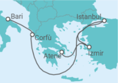 Itinerario della crociera Turchia, Grecia - MSC Crociere