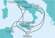 Itinerario della crociera Italia, Malta, Tunisia - Explora Journeys