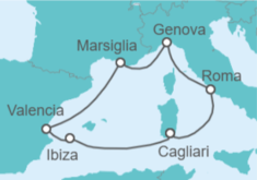 Itinerario della crociera Spagna, Italia Bevande Incluse - MSC Crociere