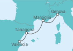 Itinerario della crociera Francia, Spagna - MSC Crociere