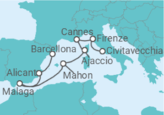Itinerario della crociera Italia, Francia, Spagna - Explora Journeys
