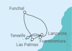 Itinerario della crociera Isole Canarie Bevande Incluse - Costa Crociere
